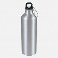 Бутылка для воды для сублимации с карабином Flask 750, серебристая